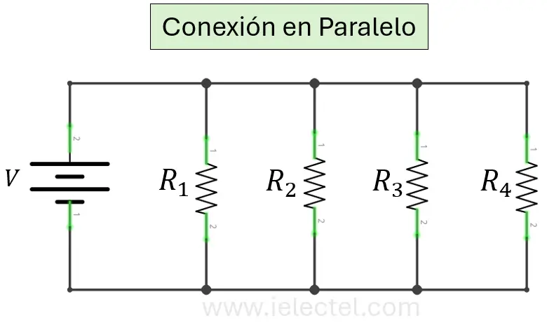 Diagrama de circuito paralelo
